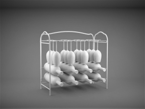 wine set 3D Модель
