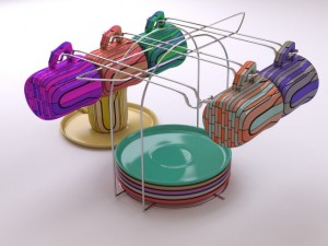 tea set Model 3D