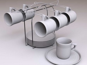tea set Model 3D