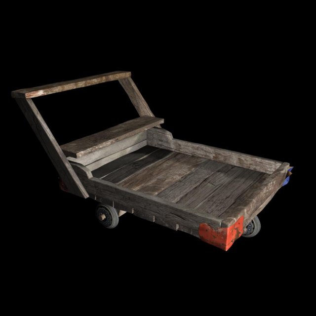 pushcart 3D Model .c4d .max .obj .3ds .fbx .stl .blend 