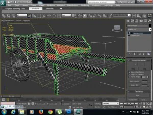 wooden cart 3D Model