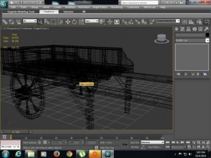 wooden cart Modelo 3D