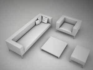 sofa 02 Modelo 3D