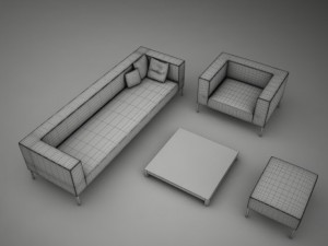 sofa 02 Modelo 3D