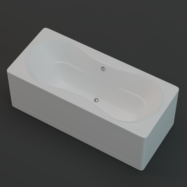 bathtub size 1800x800 Modelo 3D .c4d .max .obj .3ds .fbx .stl .blend 