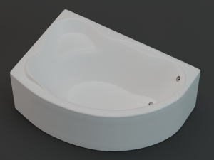 asymmetric bathtub size 1600x1100 3D Модель
