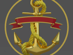 ancora d'oro Modello 3D