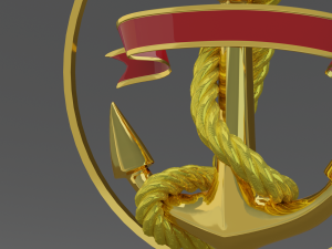 golden anchor Model 3D