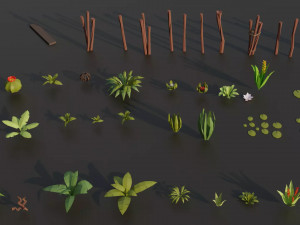 Low Poly Nature Mega Pack RG Modello 3D