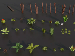Low Poly Nature Mega Pack RG 3D Model