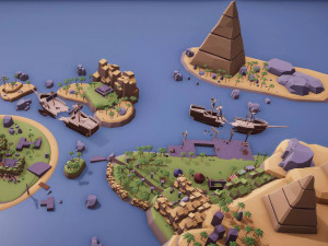 Low Poly Island Mega Pack RG Model 3D