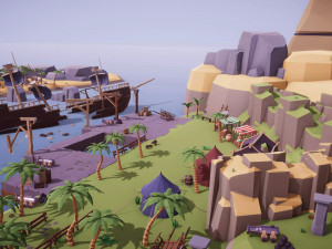 Low Poly Island Mega Pack RG Model 3D