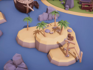 Low Poly Island Mega Pack RG Model 3D