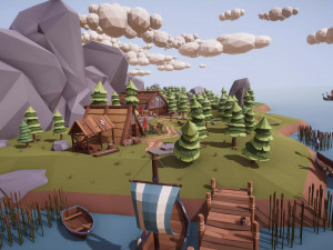 Medieval Village Megapack Low Poly RG Model 3D