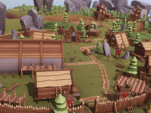 Medieval Village Megapack Low Poly RG 3D Model