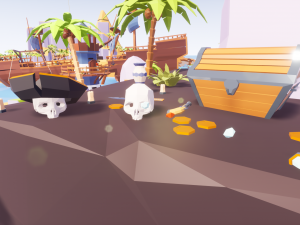 Low Poly Tropical Pirate Island RG Model 3D