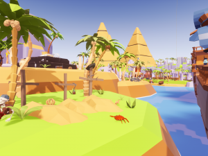 Low Poly Tropical Pirate Island RG Model 3D