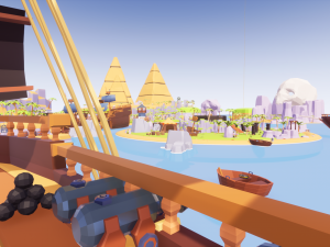 Low Poly Tropical Pirate Island RG Model 3D