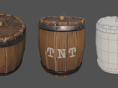 Stylized Explosives 3D Model