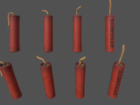 Stylized Explosives 3D Model