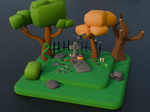 Cute Graveyard Model 3D