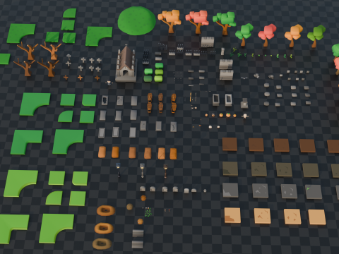 Cute Graveyard Model 3D