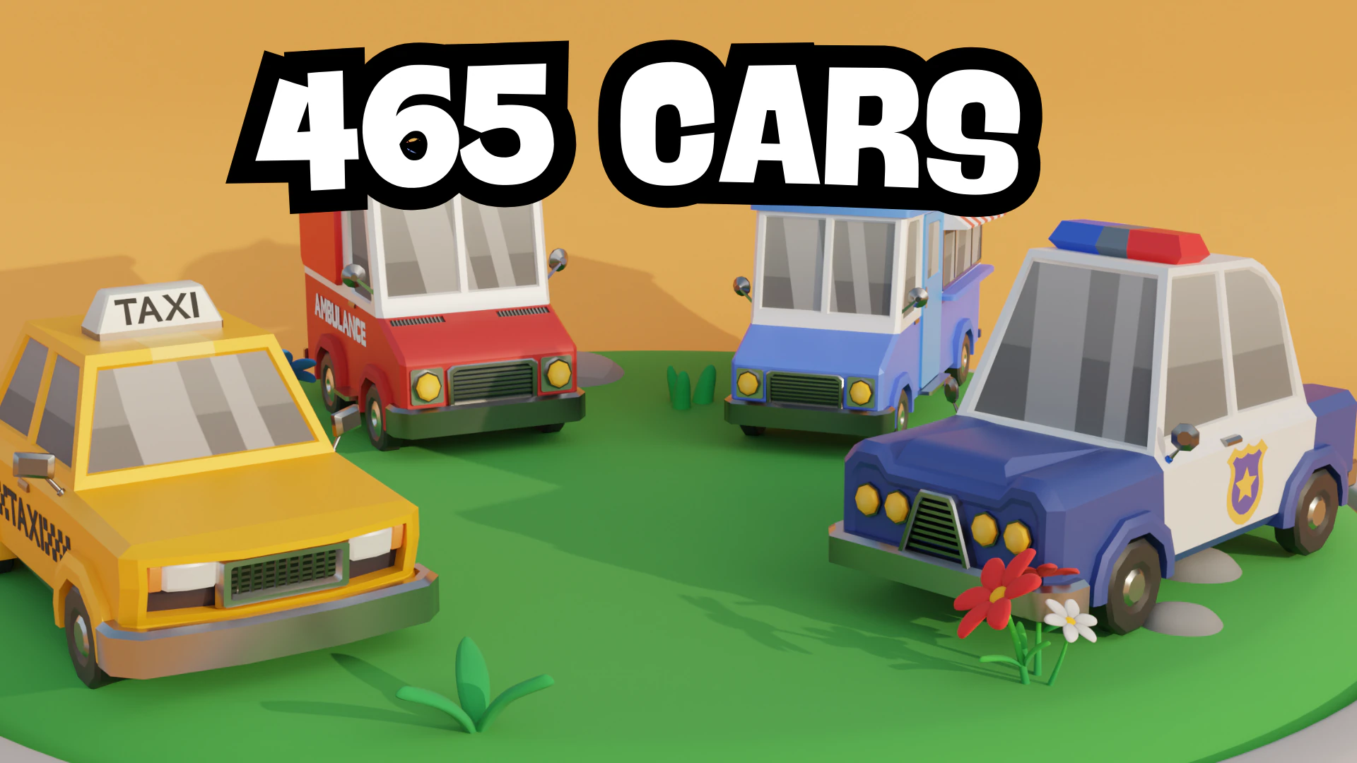 Cars - 465 Low Poly Massive Car Collection 3D Model .c4d .max .obj .3ds .fbx .stl .blend