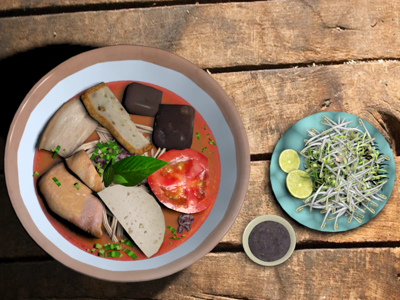 crab rice noodles soup 3D Model .c4d .max .obj .3ds .fbx .stl .blend