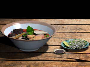 crab rice noodles soup Modèle 3D