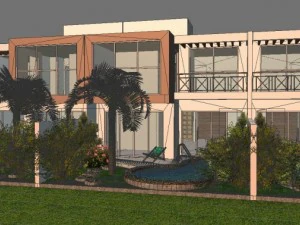 Reihenhaus 3D Modell