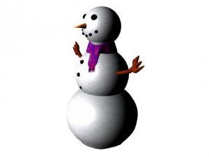 rigged snowman Modello 3D
