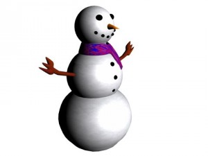 rigged snowman Modello 3D