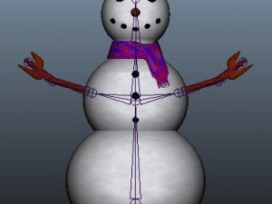 rigged snowman Modello 3D