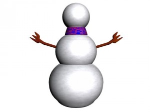 rigged snowman Modello 3D