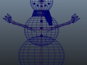 rigged snowman Modello 3D