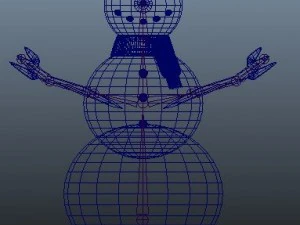 rigged snowman 3D Model
