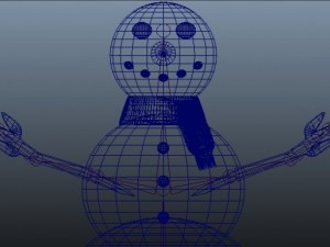 rigged snowman Modello 3D