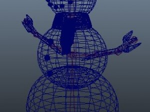 rigged snowman Modello 3D