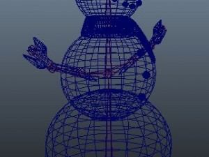 rigged snowman Modello 3D