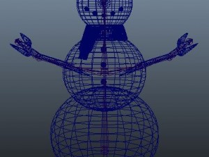 rigged snowman Modello 3D