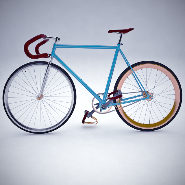 fixed gear bicycle Modèle 3D .c4d .max .obj .3ds .fbx .stl .blend 