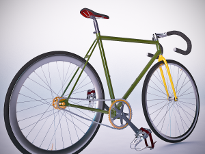 vintage fixed gear bicycle Modèle 3D