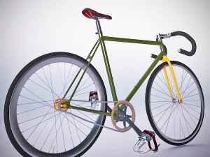 vintage fixed gear bicycle 3D Model