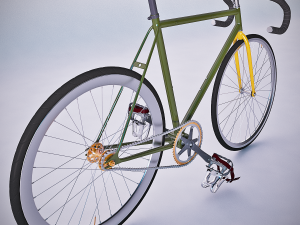 vintage fixed gear bicycle Modèle 3D