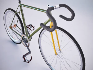 vintage fixed gear bicycle 3D Model