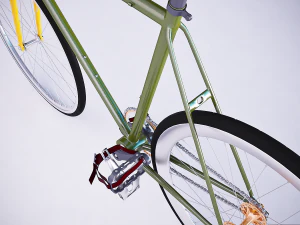 vintage fixed gear bicycle 3D Model