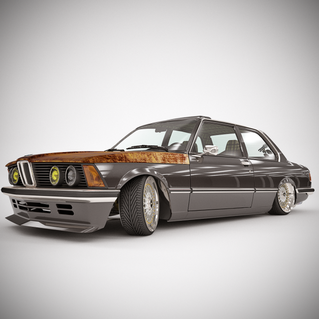 bmw e21 320 3Dモデル .c4d .max .obj .3ds .fbx .stl .blend 
