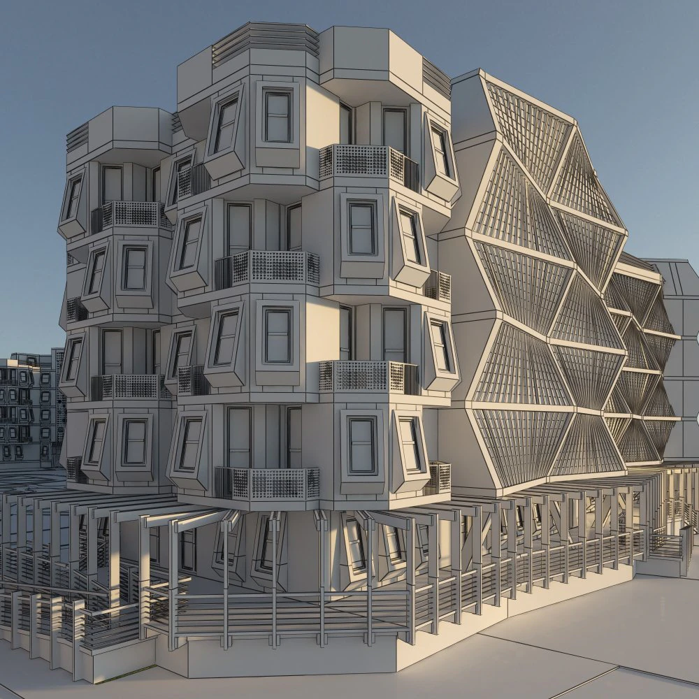 building exterior modeling design 3d 3D Model .c4d .max .obj .3ds .fbx .stl .blend