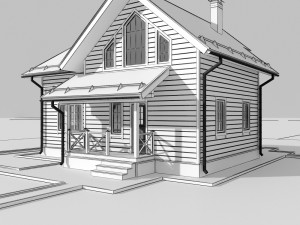 wooden house 3D Model