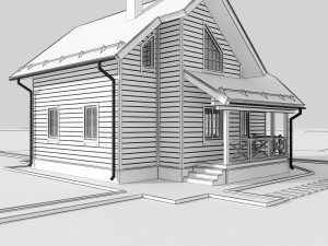 wooden house 3D Model